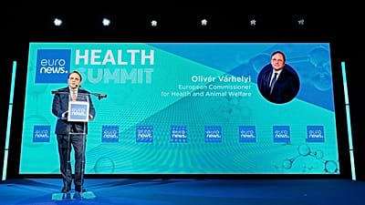Olivér Várhelyi, European Commissioner for Health and Animal Welfare at the Euronews Health Summit. 