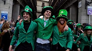 Thousands of participants filled the streets of Madrid during the St. Patrick’s Day parade.