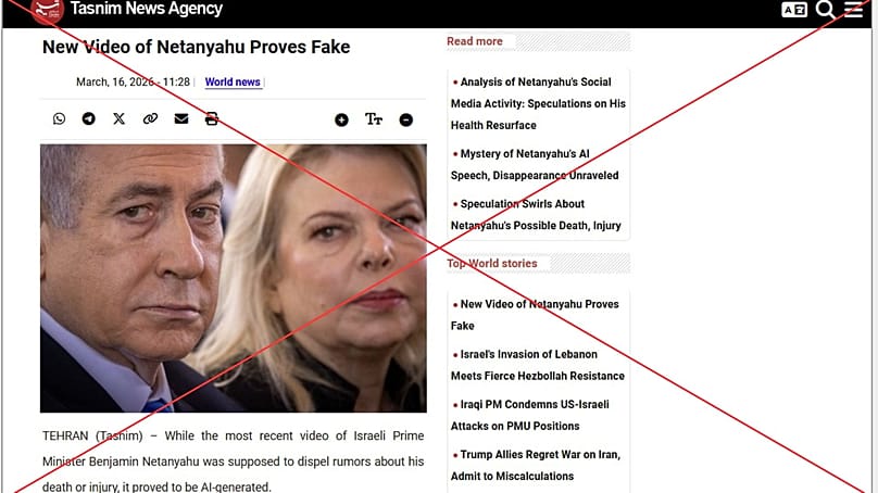 Screenshot from Tasnim News Agency