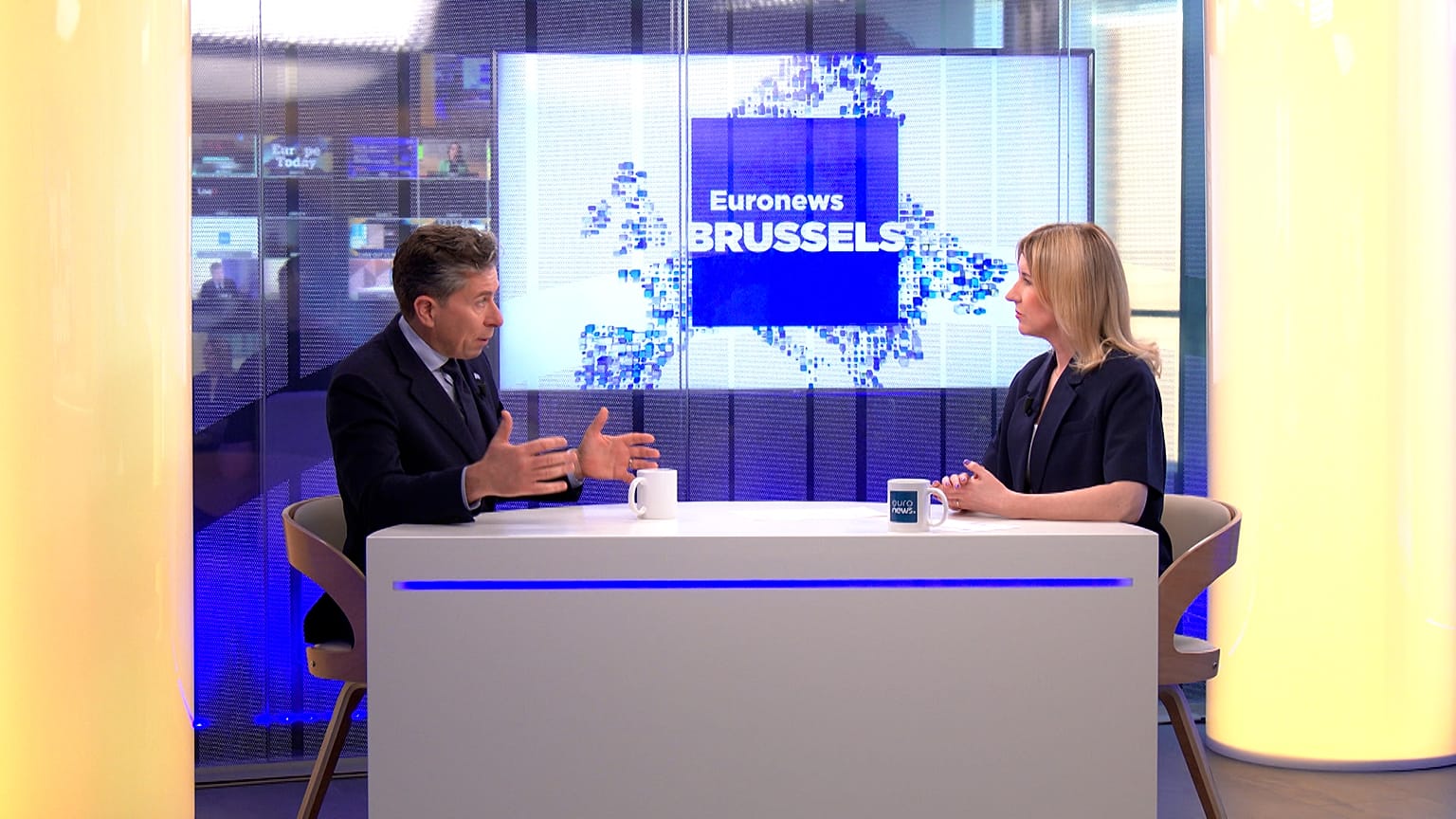 Tom Fletcher, the United Nations Under-Secretary-General for Humanitarian Affairs and Emergency Relief Coordinator, during a Euronews interview.