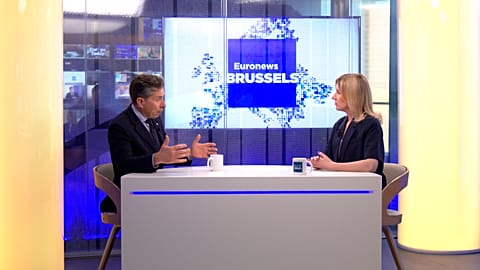 Tom Fletcher, UN-Untergeneralsekretär für humanitäre Angelegenheiten und Nothilfekoordinator, im Gespräch mit Euronews.