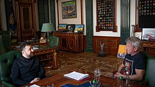 Volodimir Zelenszkij és Sean Penn 2026. március 16-án Kijevben