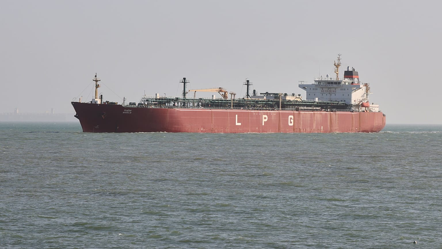 Photo provided by Mundra Port, Indian LPG vessel Shivalik arrives at LPG terminal Mundra Port in Mundra, India. 16 March 2026