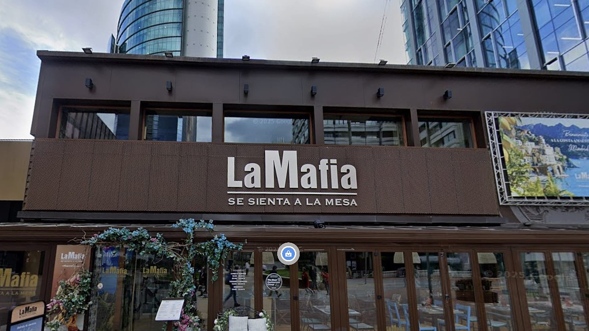 Schermata di un ristorante nella vista di Google Maps