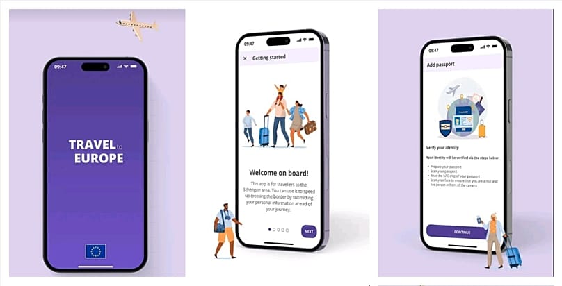 Primeiro passos da aplicação "Travel to Europe"