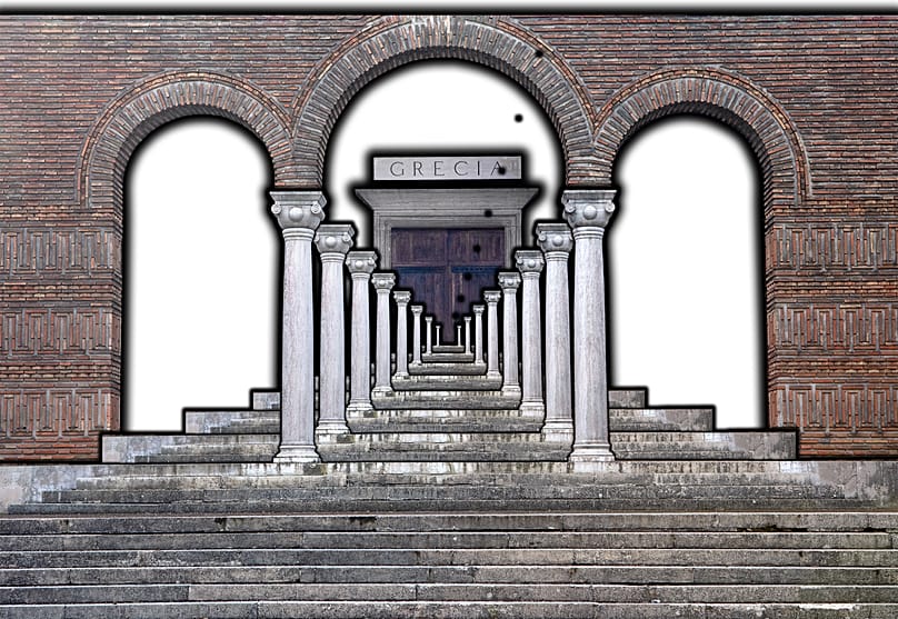 Study for an Escape Room (GRECIA), Andreas Angelidakis 2025