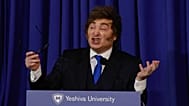 El presidente de Argentina, Javier Milei, pronuncia un discurso en la Universidad Yeshiva el lunes 9 de marzo de 2026 en Nueva York.