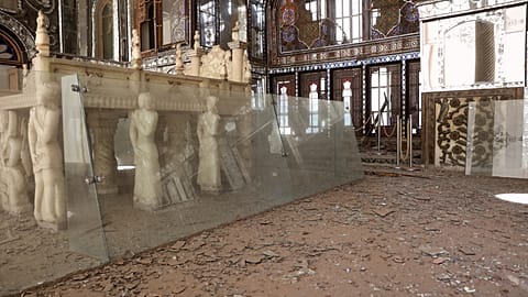Damage caused by U.S. and Israeli strikes on Iran is seen at the Golestan Palace in Tehran, Iran, March 3, 2026. 