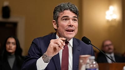 Joseph Kent, director of the National Counterterrorism Centre, speaks during the House Committee on Homeland Security in Washington, 11 December, 2025