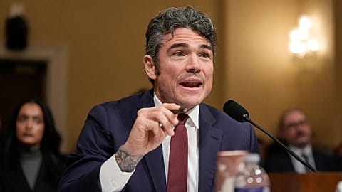 Joseph Kent, director of the National Counterterrorism Centre, speaks during the House Committee on Homeland Security in Washington, 11 December, 2025