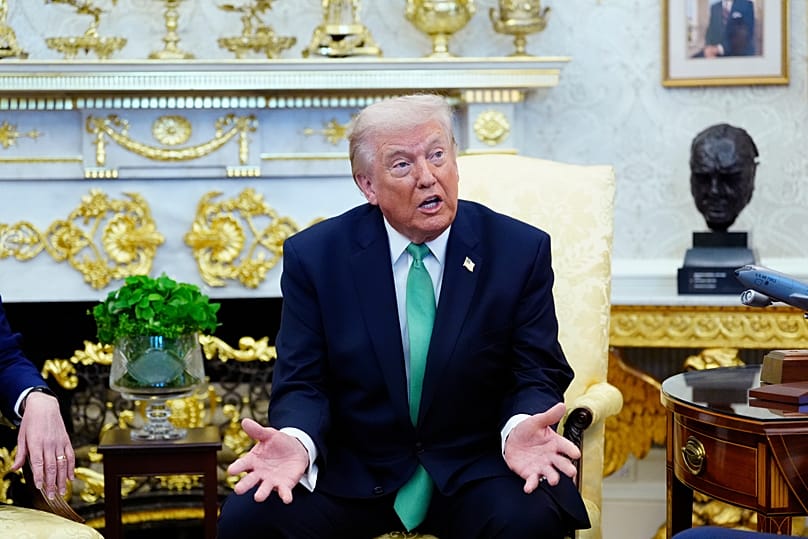 US President Donald Trump speaks in the Oval Office of the White House, 17 March, 2026