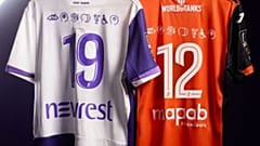Les maillots spéciaux portés par les joueurs du TFC et de Lorient ce samedi 21 mars.