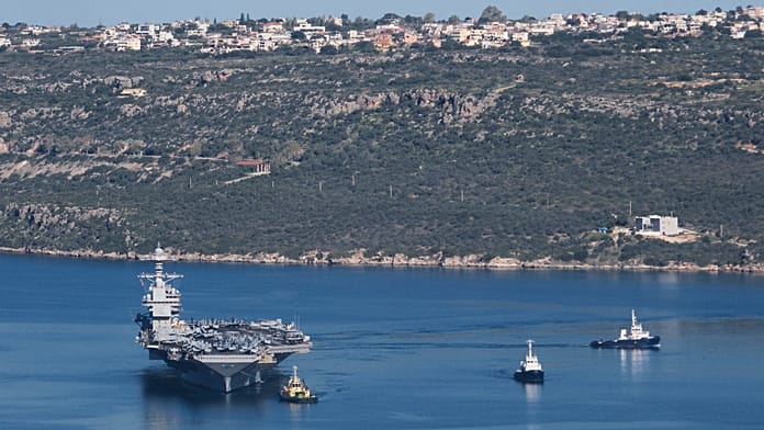El USS Gerald Ford ha llegado a Grecia para ser reparado después de sufrir un incendio