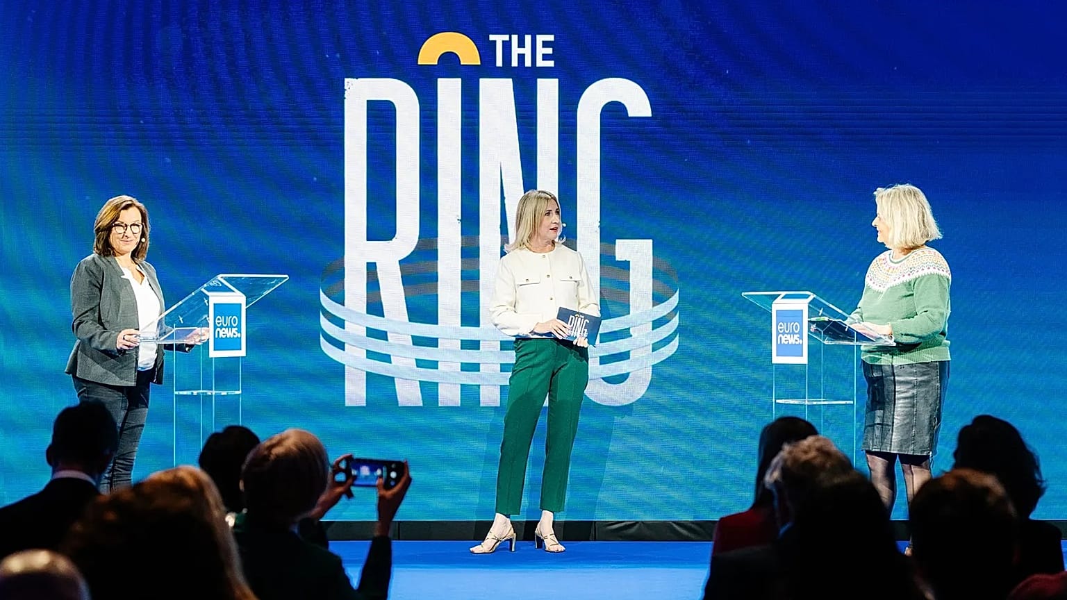 MEPs Tilly Metz (Greens/EFA) & Stine Bosse (Renew Europe) in The Ring at the Euronews Health Summit