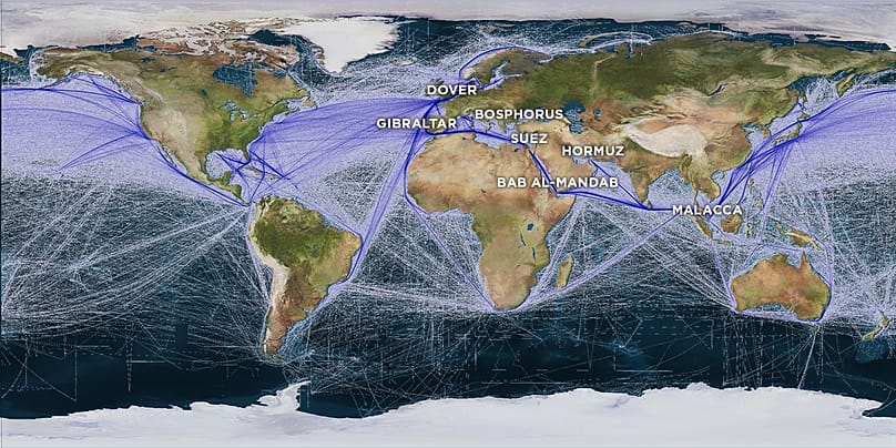 Global shipping chokepoints 