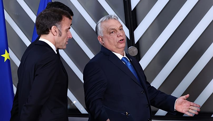 Emmanuel Macron and Viktor Orban.