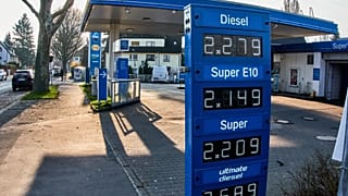 File - Fuel prices are displayed at a gas station in Frankfurt, Germany. 19 March 2026. 