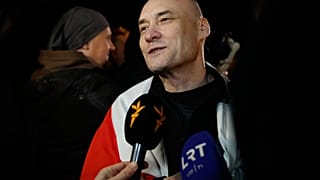 Menschrechtler Valiantsin Stefanovic nach seiner Freilassung in Belarus