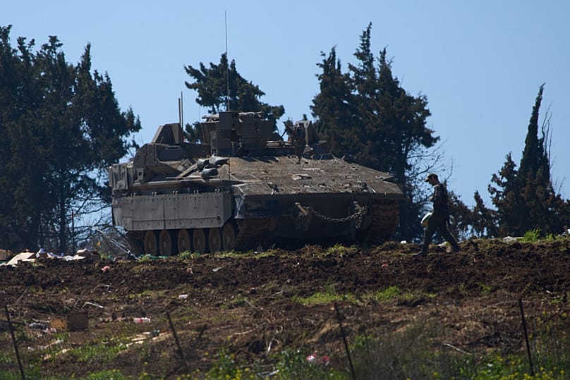 جنود إسرائيليون على الحدود مع لبنان في شمال إسرائيل، في 17 مارس 2026.