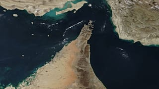 A szorosról készült műholdfelvétel