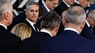 Bulgaria's Prime Minister Andrey Gyurov, third left, takes his place prior to a group photo at an EU summit in Brussels, Thursday, 19 March, 2026.