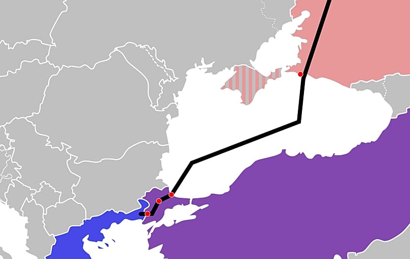 A Török Áramlat nyomvonala
