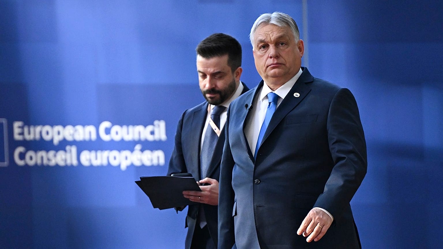 Viktor Orban at the EU summit.