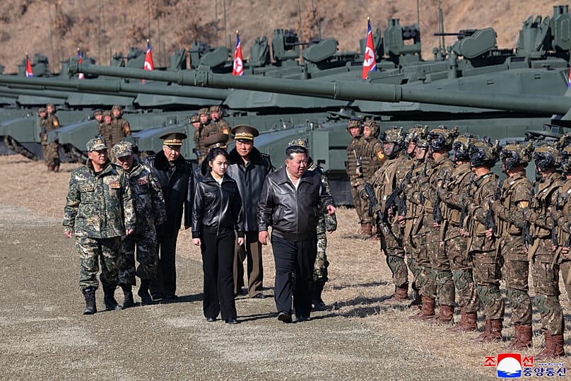 Kim Jong Un and his daughter visit a military training base in North Korea, 19 March, 2026