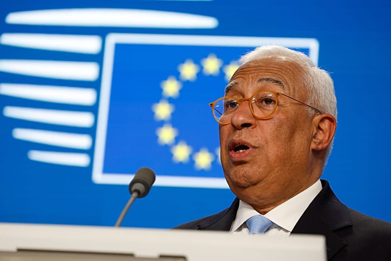 European Council President António Costa speaks during a media conference at the conclusion of an EU summit in Brussels, 19 March, 2026