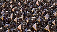 Iranian Revolutionary Guard members march during an annual military parade outside Tehran, 21 September, 2024
