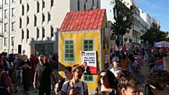 Protest gegen hohe Wohnungspreise in Lissabon, 28. September 2024.