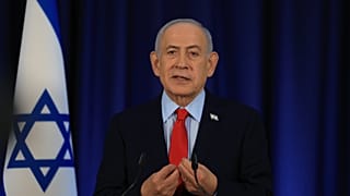 رئيس الوزراء الإسرائيلي بنيامين نتنياهو يتحدث خلال مؤتمر صحفي في القدس، يوم الخميس، 19 مارس 2026. (رونين زفولون، صورة من تجمع، عبر وكالة أسوشيتد برس)