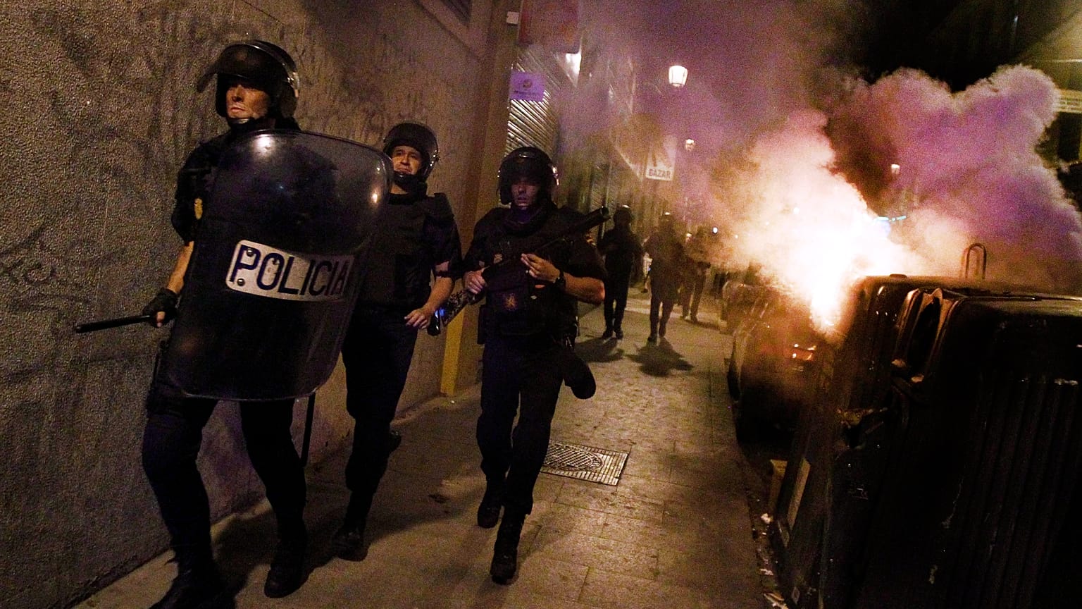 Policía Nacional en una revuelta (Imagen de archivo, 2012)