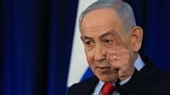 رئيس الوزراء الإسرائيلي بنيامين نتنياهو يتحدث خلال مؤتمر صحفي في القدس، الخميس 19 مارس/آذار 2026. 