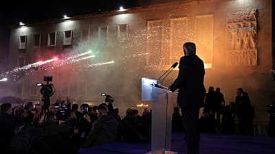 Manifestation à Tirana, en Albanie, le dimanche 22 mars 2026