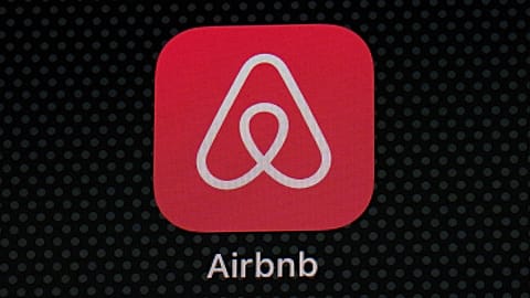 FILE - The Airbnb app icon appears on an iPad screen in Washington, D.C., on 8 May 2021. (AP Photo/Patrick Semansky, File)