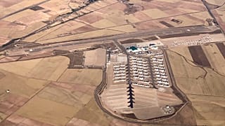 Vista aérea del aeropuerto de Teruel en España