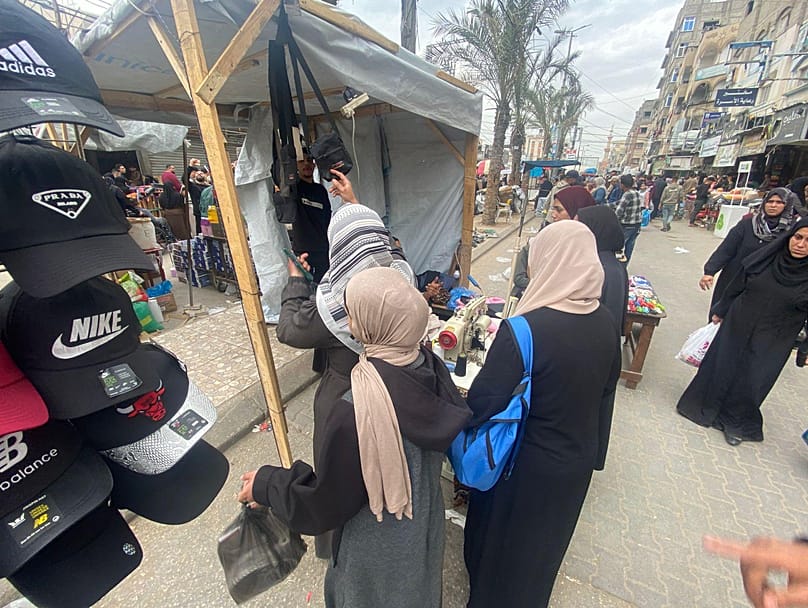 Women shopping in Gaza