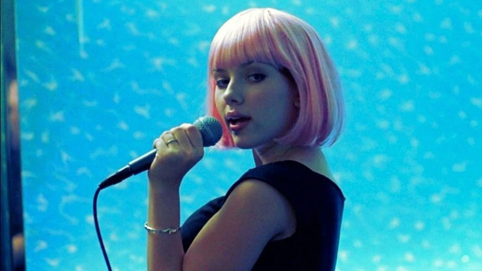 Scarlett Johansson sings 'Brass in Pocket' by The Pretenders at a karaoke bar in 'Lost in Translation'. 