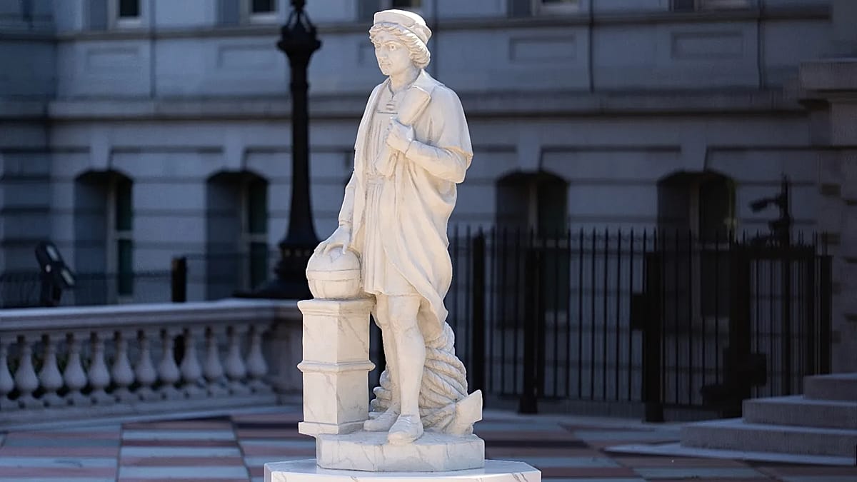 White House erection of Christopher Columbus statue renews US debate over explorer