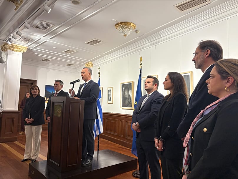 Yunanistan İstanbul Başkonsolosu Büyükelçi Konstantinos Koutras konuşmasını yaparken.