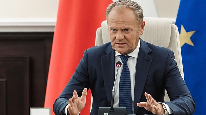 Tusk am 10. September 2025 in Warschau, Polen