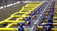 FILE - A set of pipes in a gas storage and transit point in Boyarka, just outside Kiev, Ukraine, Jan. 3, 2006. (AP Photo/Sergei Chuzavkov, File)