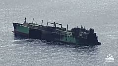 Ein Screenshot aus einem AP-Video zeigt den beschädigten Tanker – Aufnahmen der NGO Sea Watch
