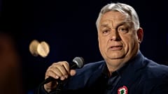 Hungarian PM Orban addresses crowd during campaign event in Budapest 