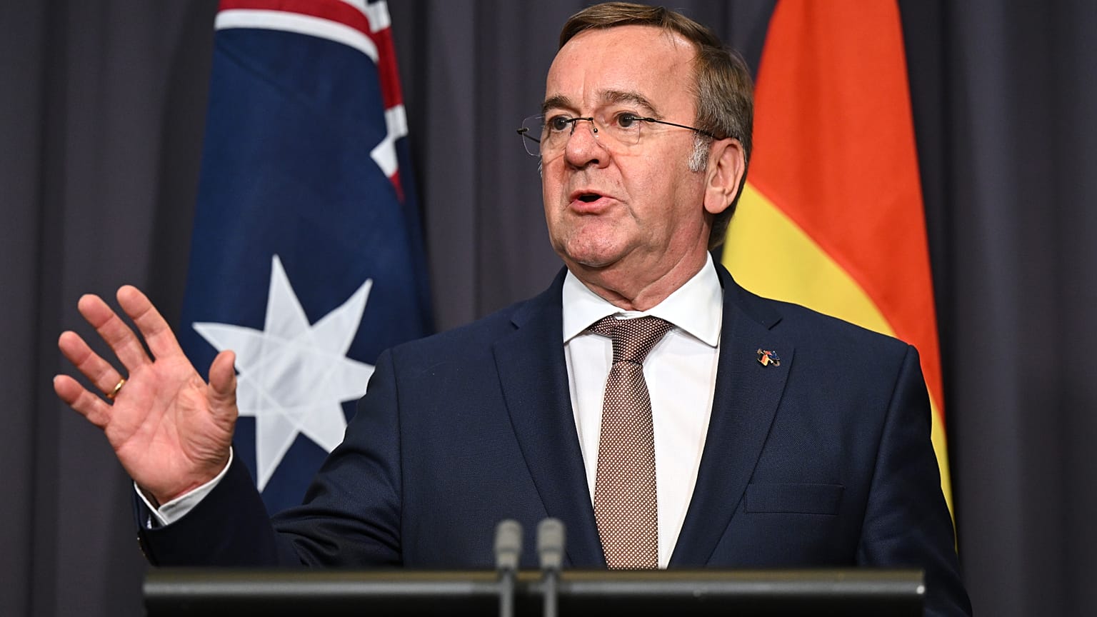 El ministro de Defensa de Alemania, Boris Pistorius, en Australia