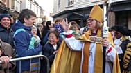 Sarah Mullally speaks to members of the public after the Enthronement Ceremony installing her as archbishop of Canterbury 