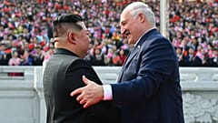 Lukashenko et Kich Jong-un à Pyongyang