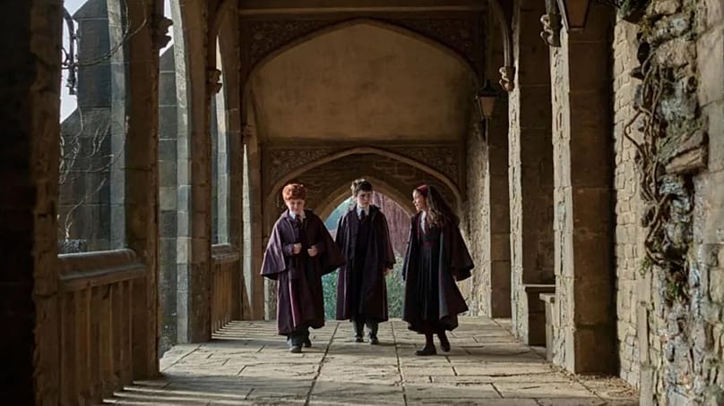 Dominic McLaughlin stars alongside Arabella Stanton as Hermione Granger and Alastair Stout as Ron Weasley