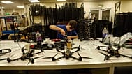 engineer assembles FPV drone of "General Cherry" company at the workshop in Ukraine, on Dec. 4, 2025